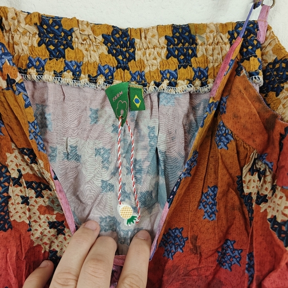 FARM Rio Vibrance Maxi Dress Digital Pixel Ombré Print Sleeveless Size LG - Picture 4 of 11